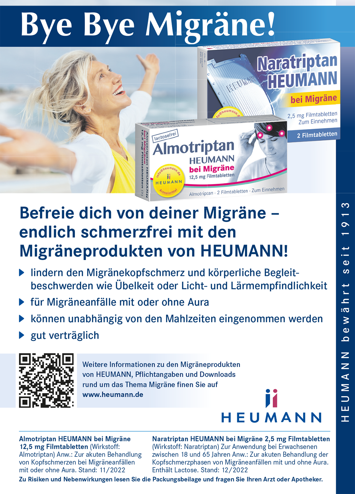 Anzeige Heumann Pharma GmbH zum Thema Migräne